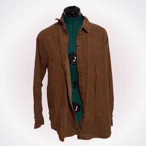 Uniqlo Brown Corduroy Button-Down Shirt | Sz S